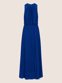 APART Abendkleid mit lose fallendem Sonnenplissee-Part bis zur Taille | royalblau