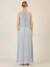 APART Abendkleid mit lose fallendem Sonnenplissee-Part bis zur Taille | hellblau