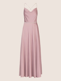 APART langes Satinkleid aus mattschimmerndem Satin | mauve