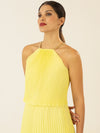 APART Plisseekleid im Neckholder-Stil | vanilla