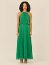 APART Plisseekleid im Neckholder-Stil | grün