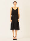 APART kurzes Plisseekleid in 2in1 Optik | schwarz