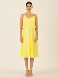 APART kurzes Plisseekleid in 2in1 Optik | vanilla