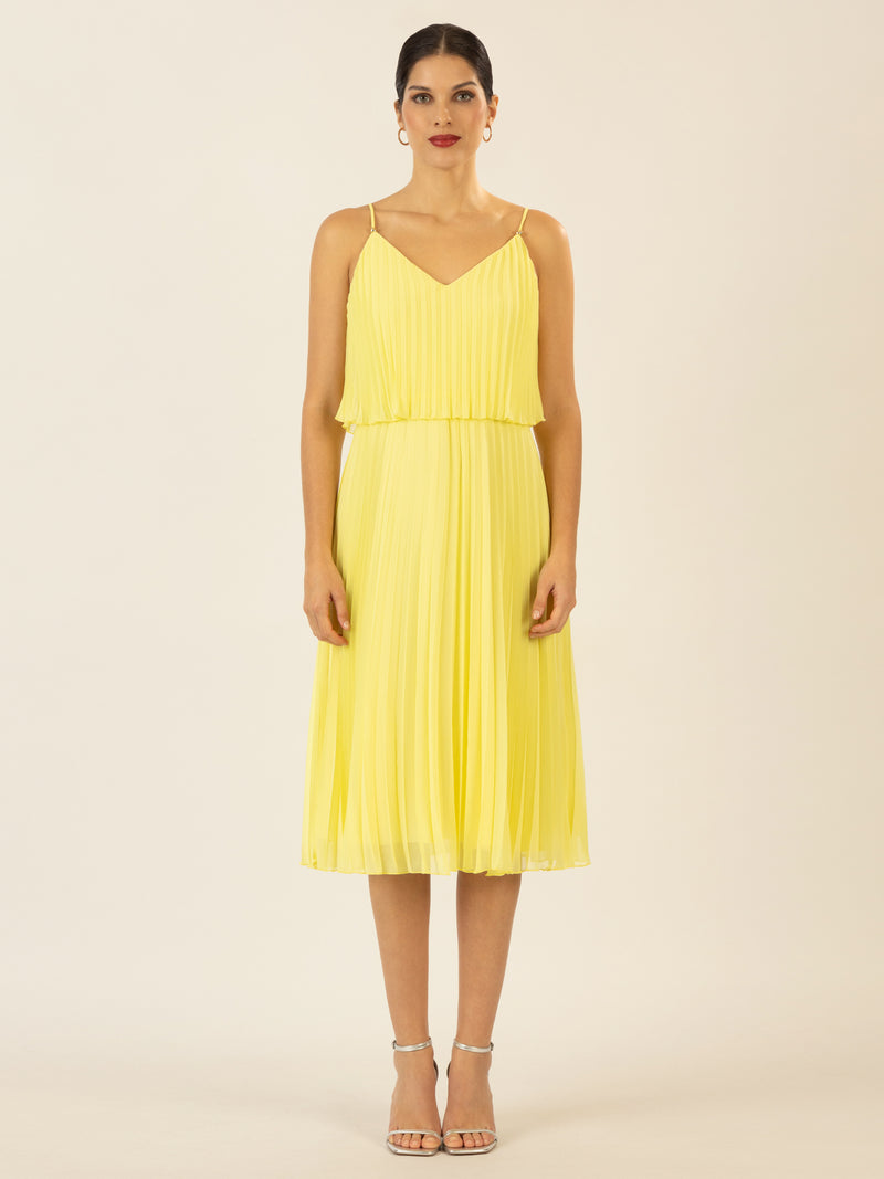 APART kurzes Plisseekleid in 2in1 Optik | vanilla