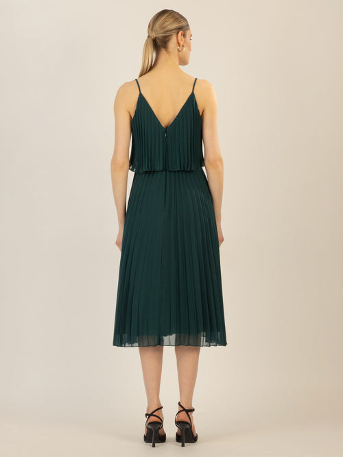 APART kurzes Plisseekleid in 2in1 Optik | emerald image 1