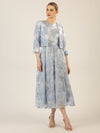 APART Jacquard Bolero aus einem strukturierten Organza-Jacquard | hellblau-creme
