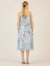 APART kurzes Plisseekleid in 2in1 Optik mit allover Print | hellblau-multicolor