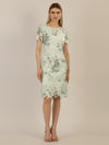 APART bedrucktes Spitzenkleid aus Spitze allover bedruckt | jade-multicolor