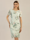 APART bedrucktes Spitzenkleid aus Spitze allover bedruckt | jade-multicolor
