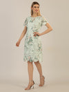 APART bedrucktes Spitzenkleid aus Spitze allover bedruckt | jade-multicolor