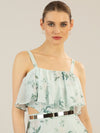APART Chiffonkleid aus allover bedrucktem Chiffon | jade-multicolor