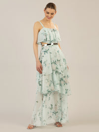 APART Chiffonkleid aus allover bedrucktem Chiffon | jade-multicolor