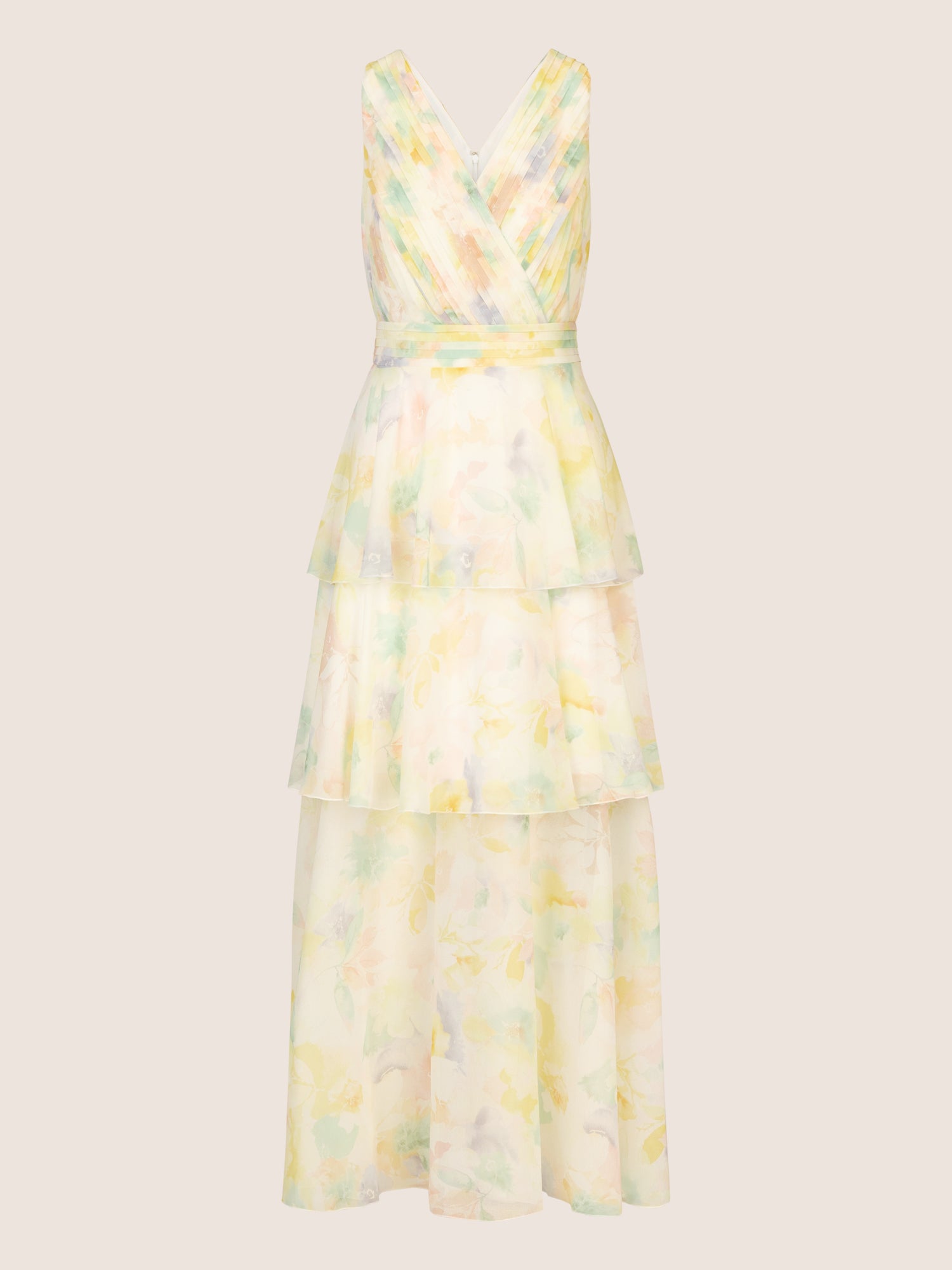 APART Abendkleid mit allover Blumenprint | vanille-multicolor