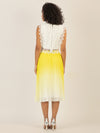 APART Plisseerock mit dip-dye Effekt in Midi Länge | vanille-creme