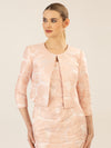 APART Jacquard Bolero aus mattglänzendem Jacquard mit allover Blumen | rose