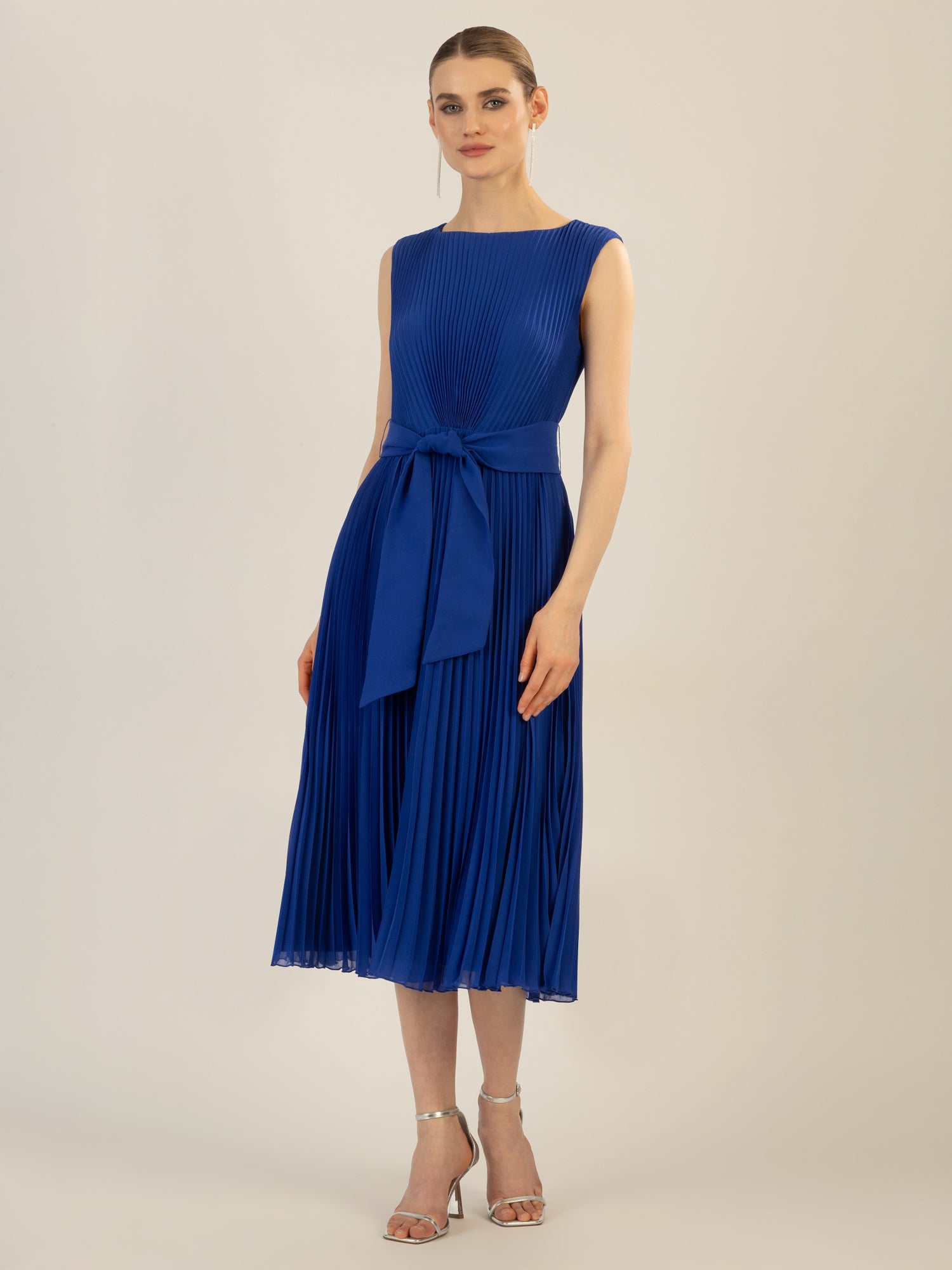 APART Midi-Plisseekleidmit allover Plissee Falten | royalblau