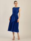 APART Midi-Plisseekleidmit allover Plissee Falten | royalblau