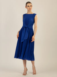 APART Midi-Plisseekleidmit allover Plissee Falten | royalblau