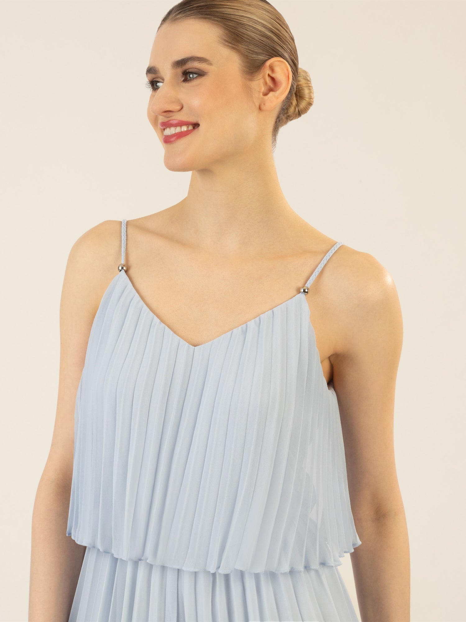 APART Plisseeoverall in 2in1 Optik | hellblau