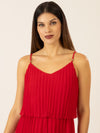 APART Plisseeoverall in 2in1 Optik | rot
