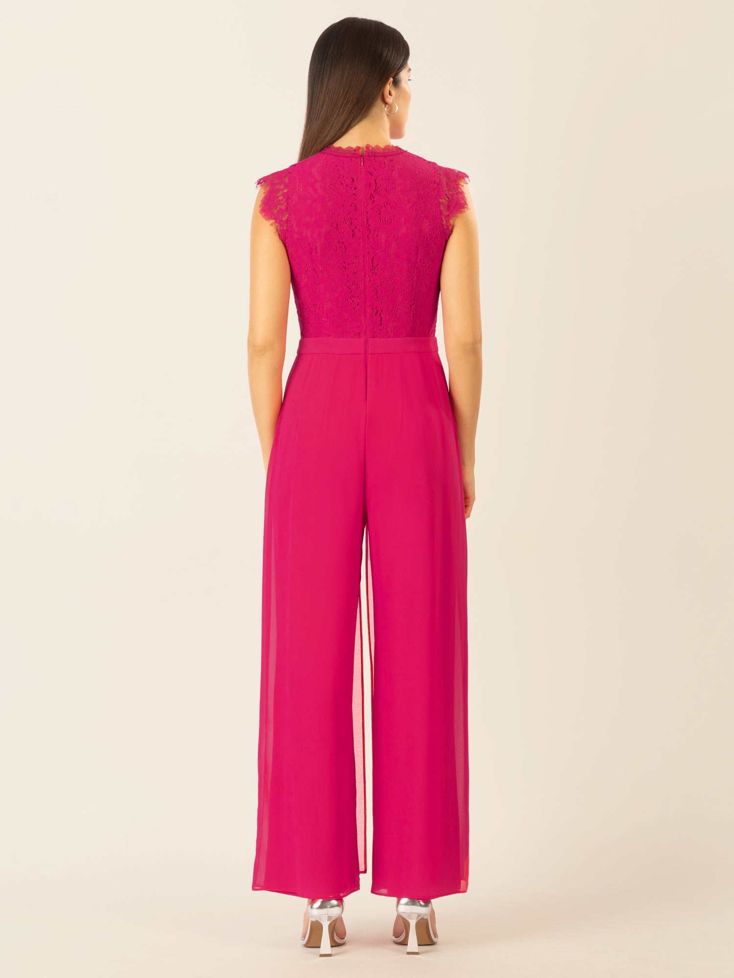 APART Overall mit Spitzenoberteil und aus hochwertigem Material | pink