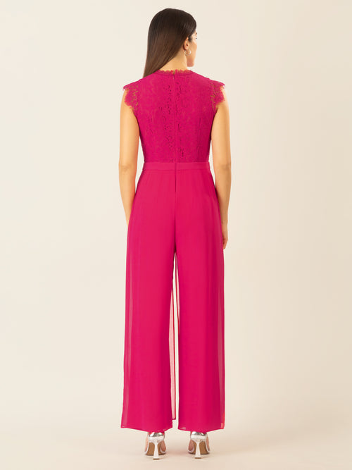 APART Overall mit Spitzenoberteil und aus hochwertigem Material | pink image 1