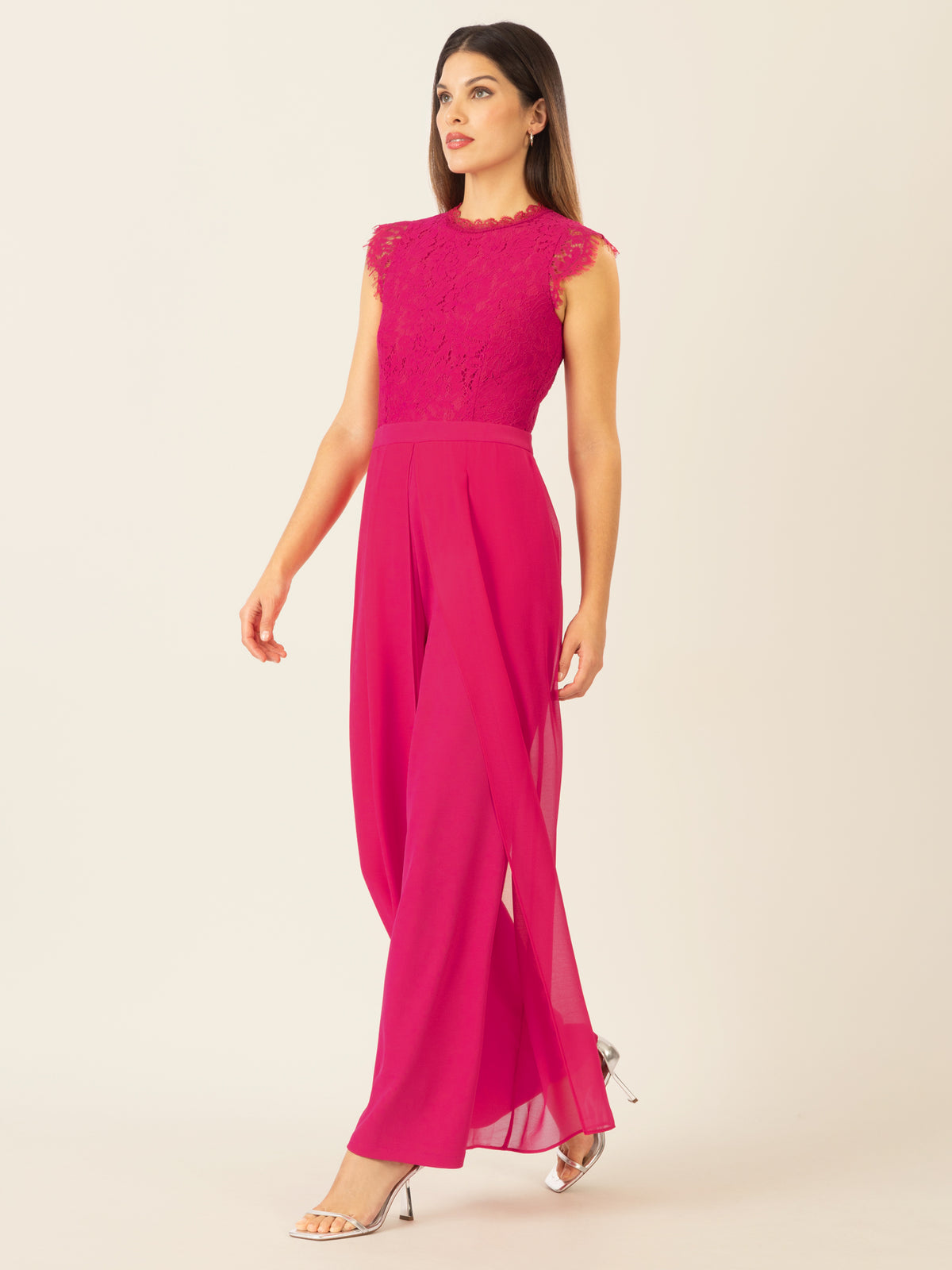 APART Overall mit Spitzenoberteil und aus hochwertigem Material | pink