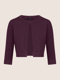 APART Strickbolero aus einem soften Viskose-Mix | pflaume