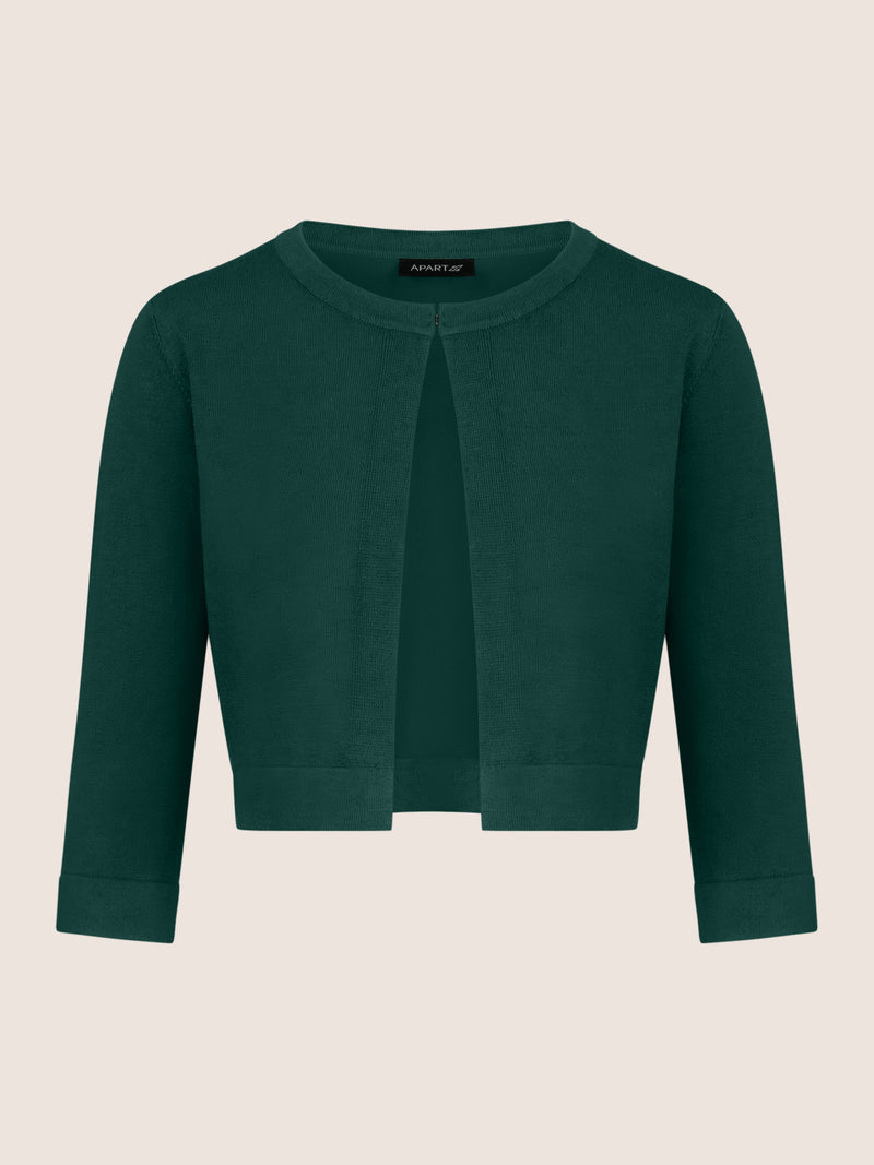 APART Strickbolero aus einem soften Viskose-Mix | emerald