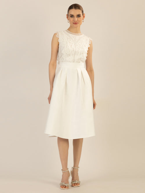 APART Satinrock aus mattschimmerndem Satin | creme image 1