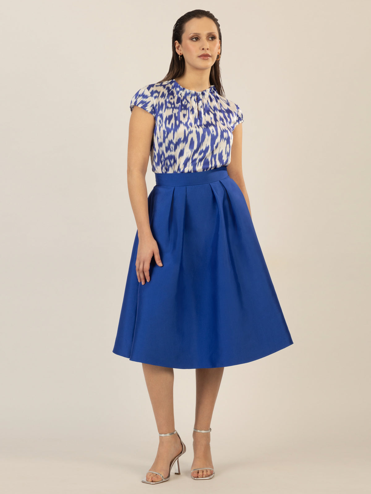 APART Satinrock aus mattschimmerndem Satin | royalblau