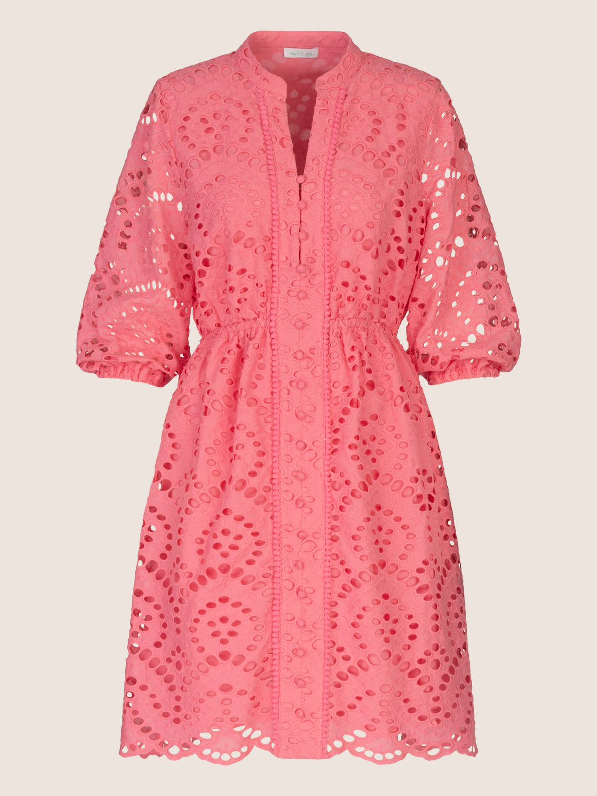 Mint & Mia Tunikakleid mit Lochspite | rosa