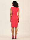 Mint & Mia Kurzes heavy jersey Kleid mit Raffungen und Schulter-Cut-outs | pink