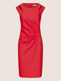 Mint & Mia Kurzes heavy jersey Kleid mit Raffungen und Schulter-Cut-outs | pink