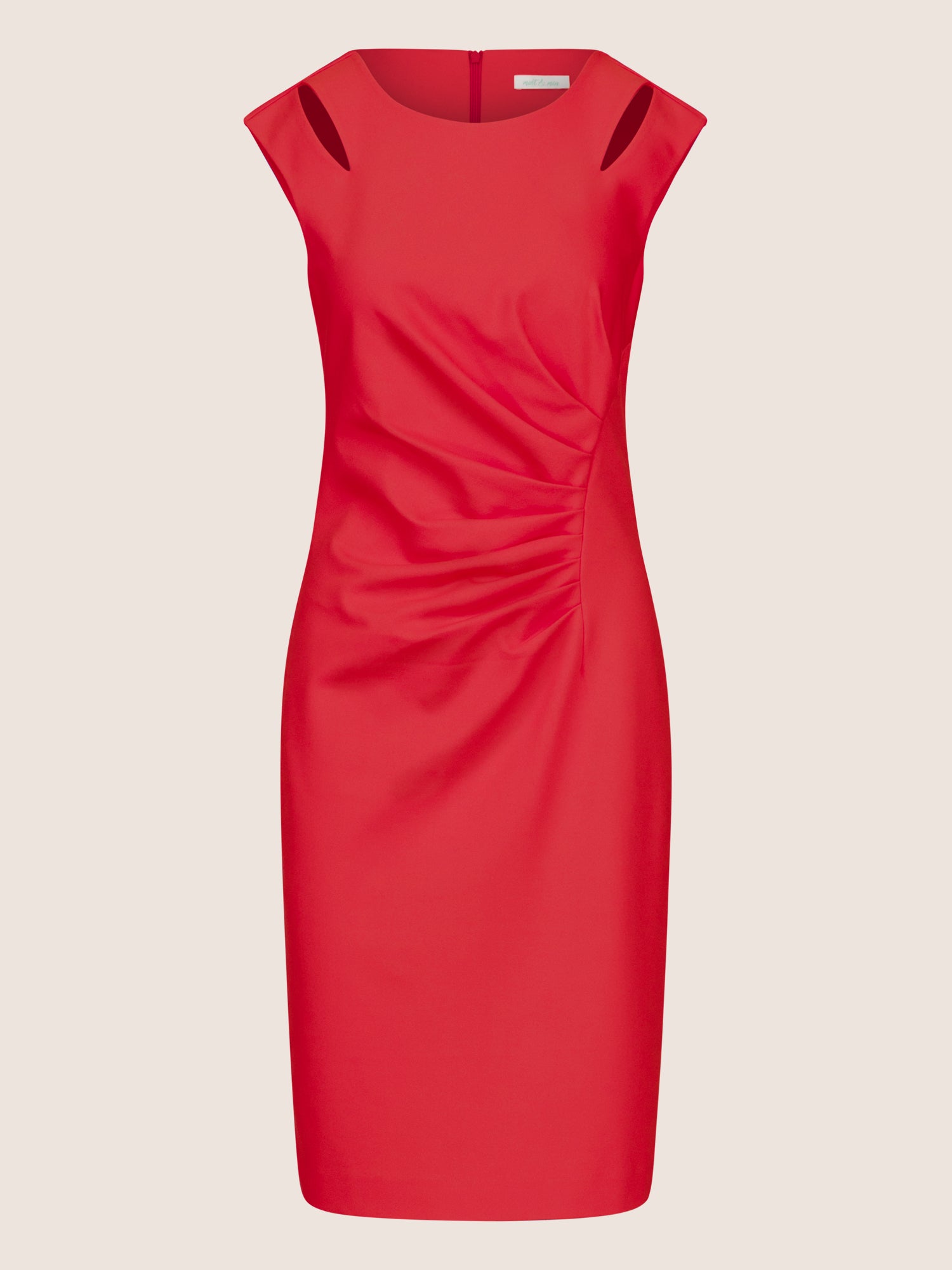 Mint & Mia Kurzes heavy jersey Kleid mit Raffungen und Schulter-Cut-outs | pink