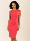 Mint & Mia Kurzes heavy jersey Kleid mit Raffungen und Schulter-Cut-outs | pink