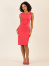 Mint & Mia Kurzes heavy jersey Kleid mit Raffungen und Schulter-Cut-outs | pink