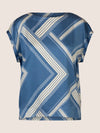 Mint & Mia Bedrucktes satin Shirt mit grafischem Muster | blau-multicolor
