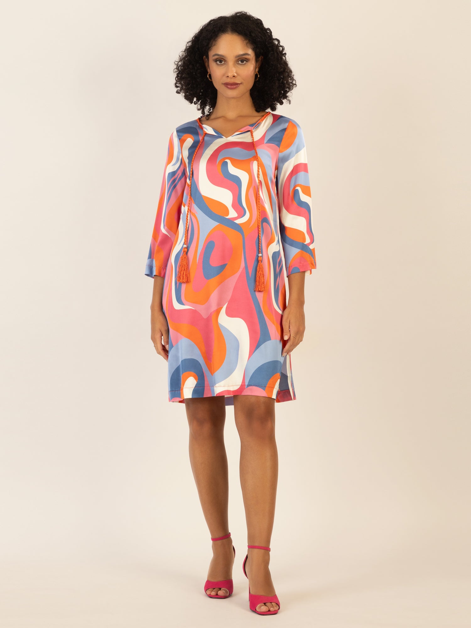 APART Fashion Damen Kleid In Aprikosenfarbe - Schicker Allrounder Für Jeden Anlass