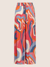 Mint & Mia Bedruckte satin Hose mit Print und elastischem Bund | multicolor