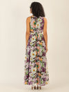 APART langes Chiffonkleid mit allover Blumen-Druck | lila-multicolor