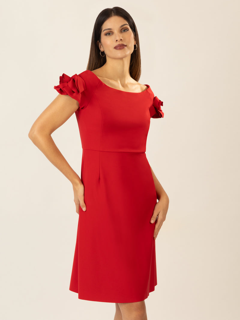 APART Cocktailkleid mit sehr weiten Ausschnitt | rot