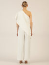 APART One-Shoulder Overall aus einer leicht körnigen Ware | creme