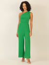 APART One-Shoulder Overall aus einer leicht strukturierten Ware | grün