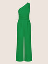 APART One-Shoulder Overall aus einer leicht strukturierten Ware | grün