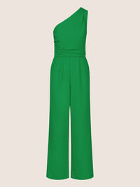 APART One-Shoulder Overall aus einer leicht strukturierten Ware | grün