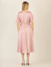 APART Midi-Satinkleid us mattschimmerndem Satin | mauve