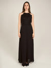APART Abendkleid aus besticktem Mesh mit farbigen Perlen und Chiffon | schwarz