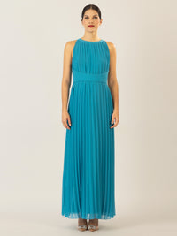 APART Chiffonkleid aus leicht körnigem, plissiertem Chiffon | türkis