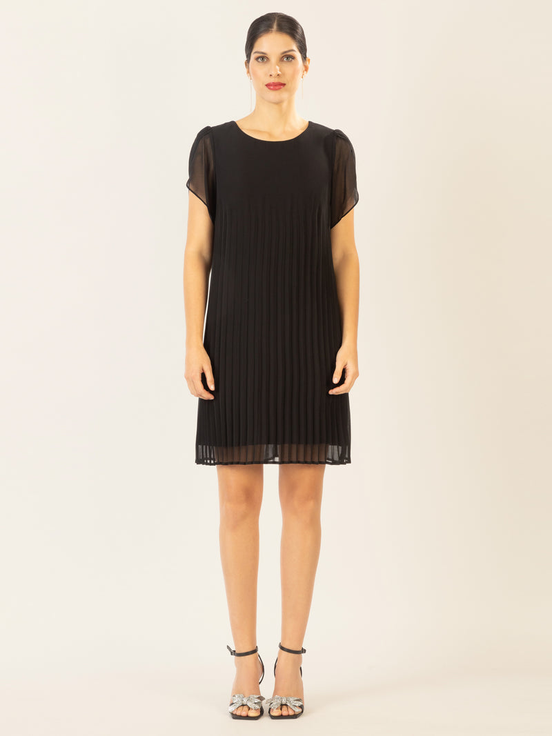 APART Chiffonkleid aus einem leicht körnigen Georgette | schwarz